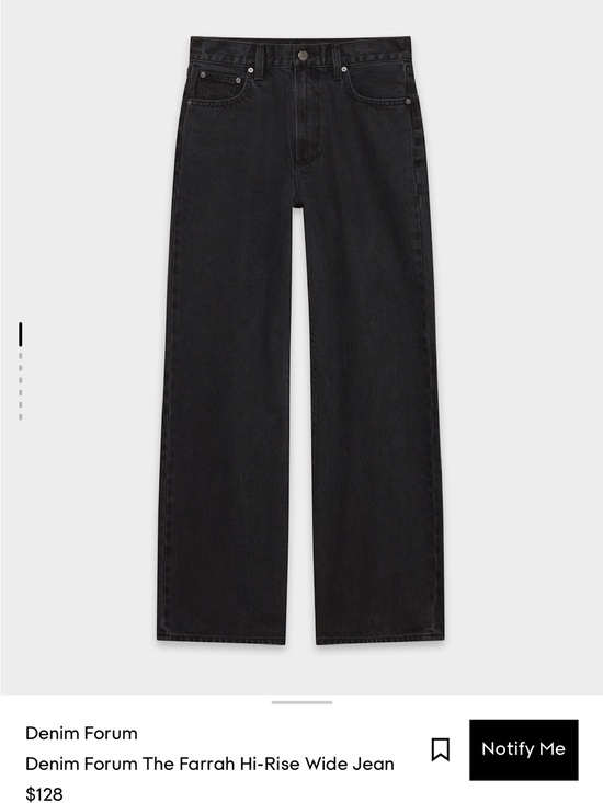 Denim Forum Denim - Denim Forum Black Relaxed Wide-Leg Jeans